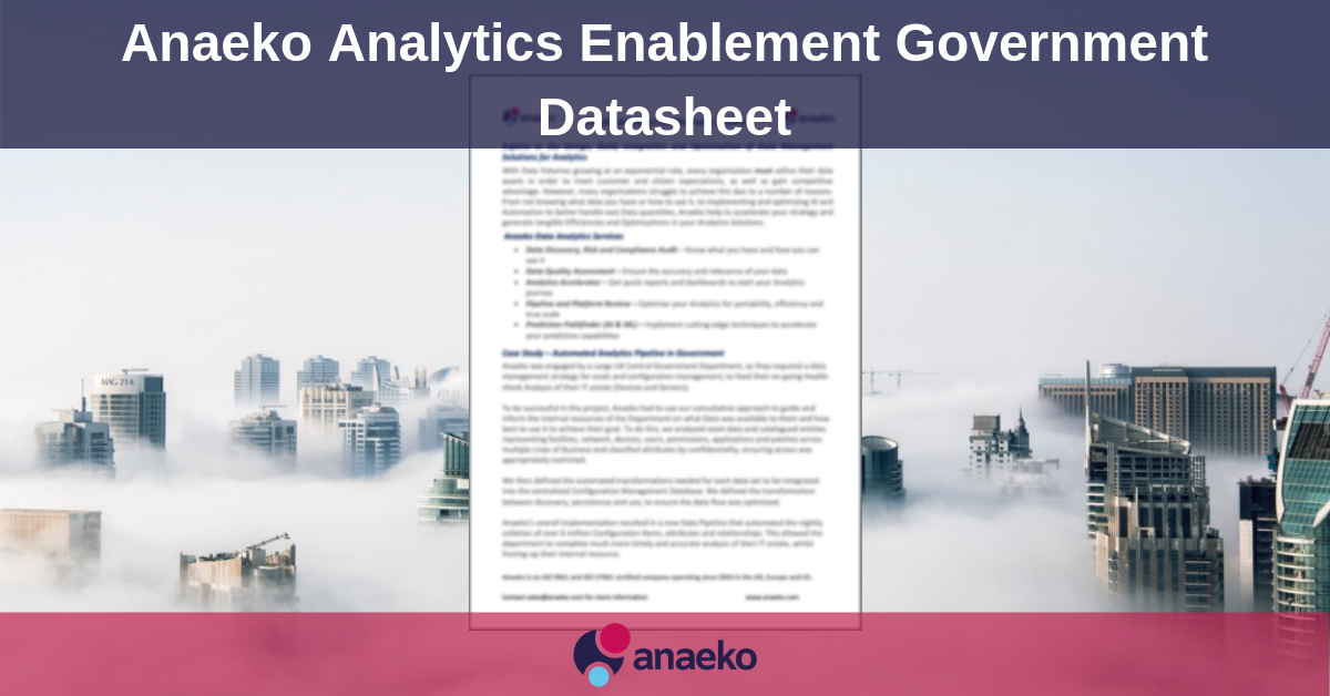 Anaeko-Analytics-Enablement-Government-Datasheet Anaeko-Analytics-Enablement-Government-Datasheet