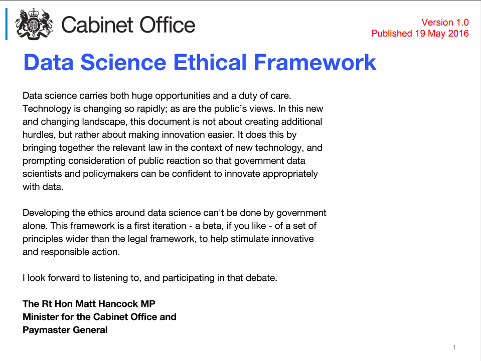 The Blurred Lines Between Government And Data Ethics   Data Science Ethics Framework V1.0 For Publication  1 Anaeko 